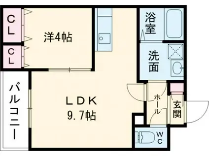 シーメゾン大和小泉グレーデ(1LDK/3階)の間取り写真