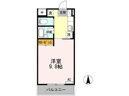 アルカコンネ桜(1K/3階)の間取り写真