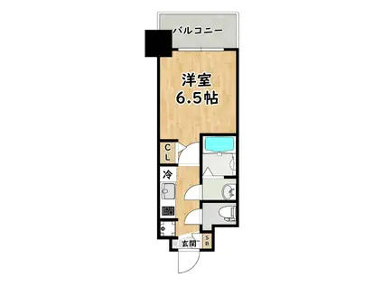 スプランディッドVII(1K/2階)の間取り写真
