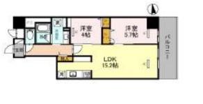 リアライズ天満橋(2LDK/7階)の間取り写真