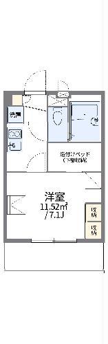 レオパレスルミエール07(1K/1階)の間取り写真