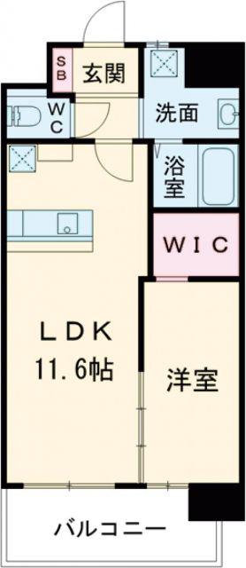 リオ・グランデ(1LDK/1階)の間取り写真