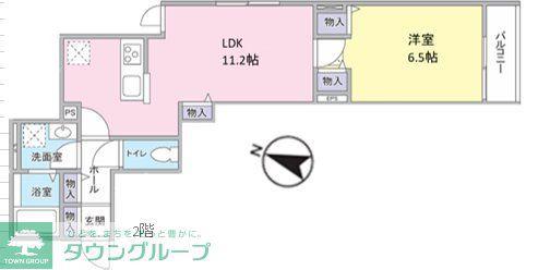 YSジュピター(1LDK/2階)の間取り写真