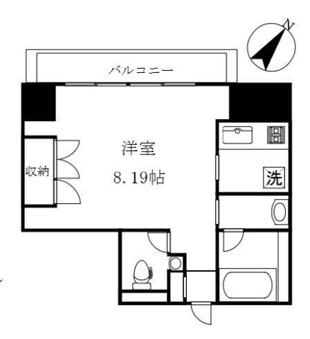 東麻布アパートメント(1K/3階)の間取り写真