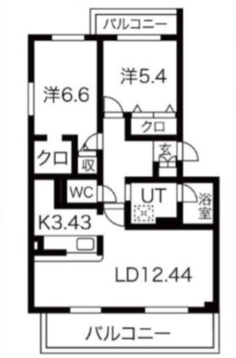 マーベラス(2LDK/2階)の間取り写真