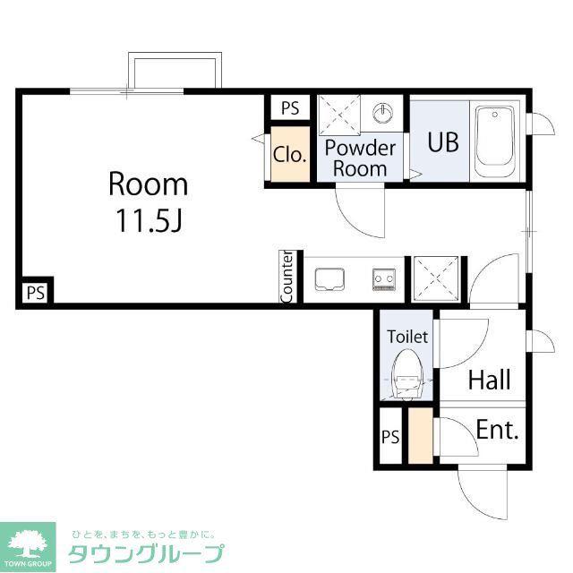 SKYE3桜新町(ワンルーム/2階)の間取り写真