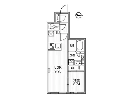 ルネサンスコート高田馬場PATRIA(1LDK/4階)の間取り写真