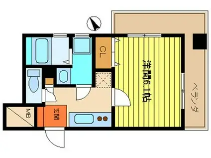 エーデルブルーメ坂田(1K/5階)の間取り写真