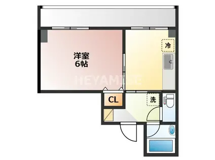 第二浜里ビル(1DK/2階)の間取り写真