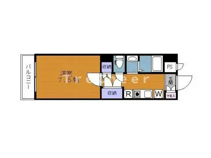 ポーラスター(1K/5階)の間取り写真