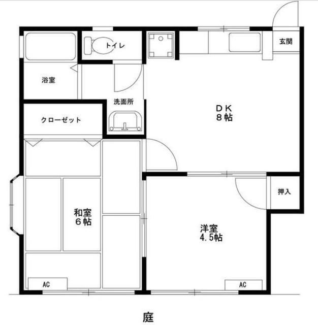 第3サミーコーポ(2LDK/1階)の間取り写真