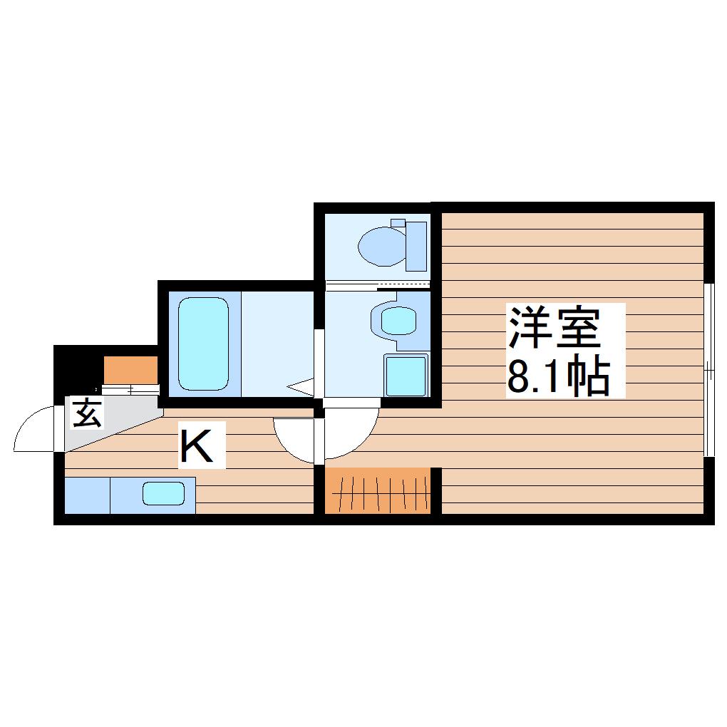 レクエルドI(1K/1階)の間取り写真