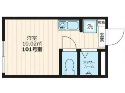 ル・ブリストル・カルハ(ワンルーム/1階)の間取り写真