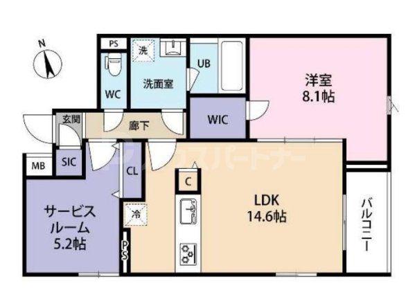 SPコート興野(1SLDK/3階)の間取り写真