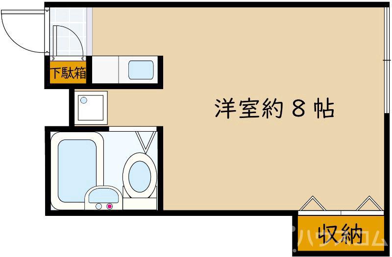 美吉野ハイツ(ワンルーム/2階)の間取り写真