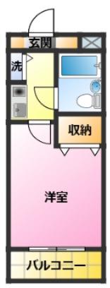 新丸子ダイカンプラザCITYII(1K/3階)の間取り写真