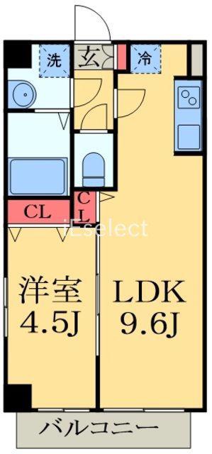 金太郎ヒルズ255(1LDK/4階)の間取り写真