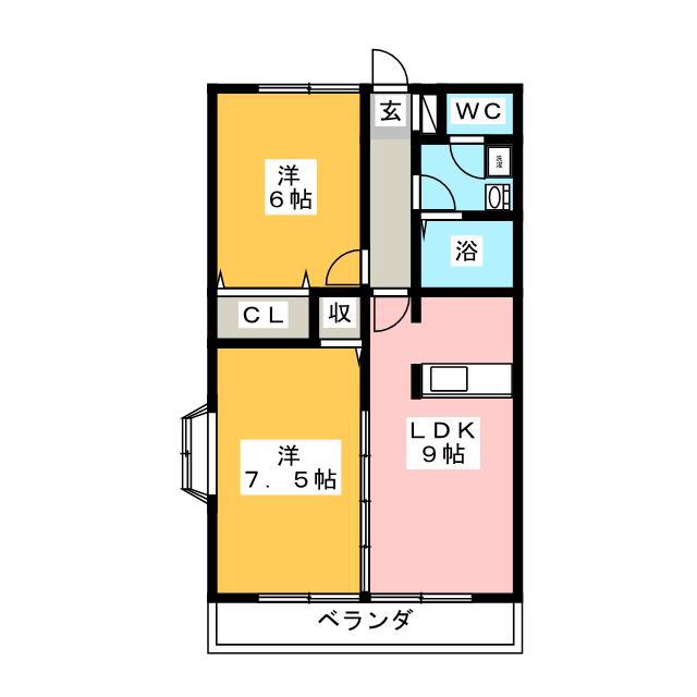 リディア・アンナ(2LDK/2階)の間取り写真