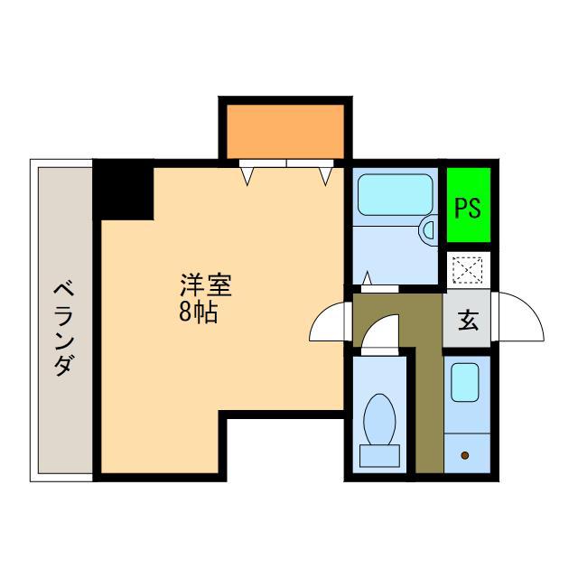 メゾンド岡野(1K/3階)の間取り写真