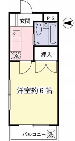 メゾンピア(1K/4階)の間取り写真