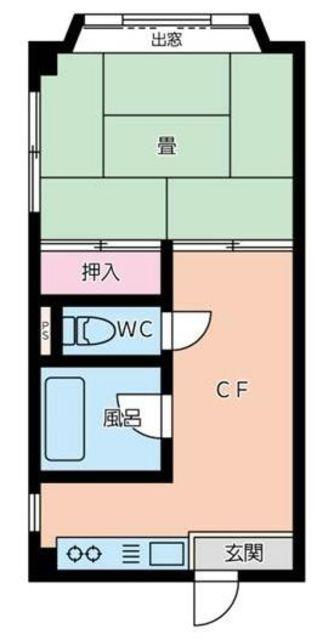 プチなかまつ(1K/2階)の間取り写真