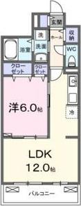 オーラ スターニョ(1LDK/3階)の間取り写真