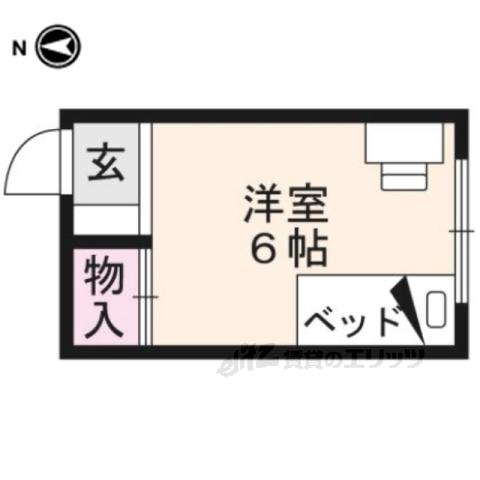 翠明アパート(ワンルーム/1階)の間取り写真