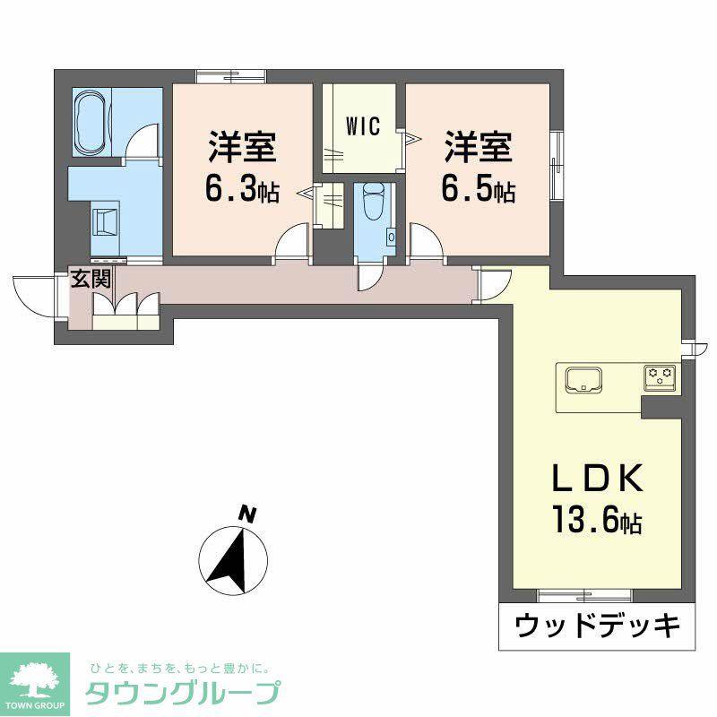 ラ メゾン クレール(2LDK/1階)の間取り写真