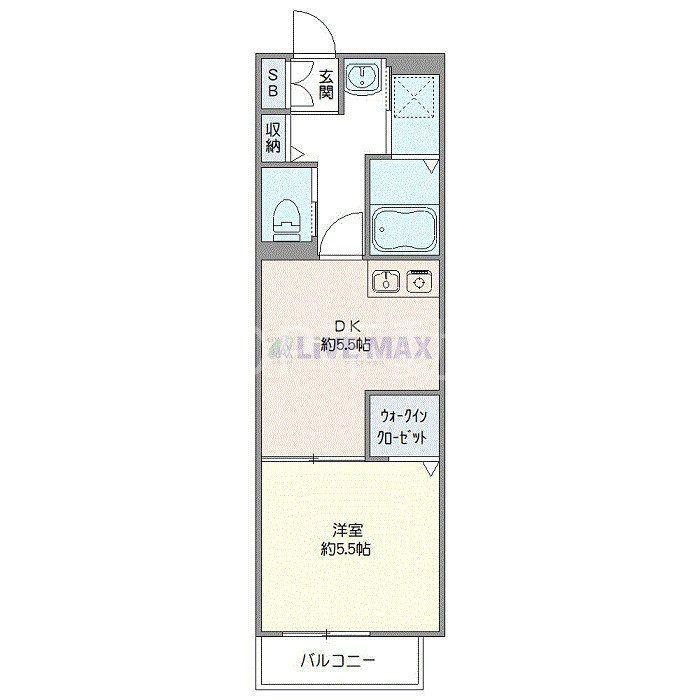 BUENA CASA 西千葉(1DK/3階)の間取り写真