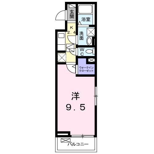 ガーデン 宮(1K/1階)の間取り写真