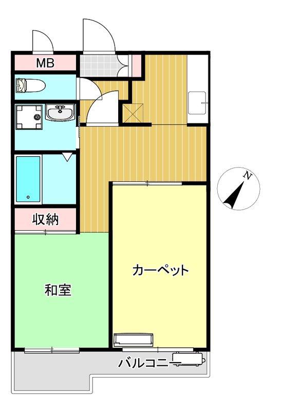 ヒルトップ88(2DK/3階)の間取り写真