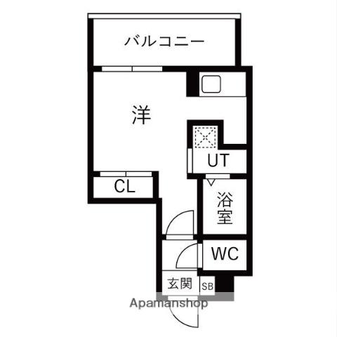 MODERN PALAZZO 大濠スクエア(ワンルーム/8階)の間取り写真