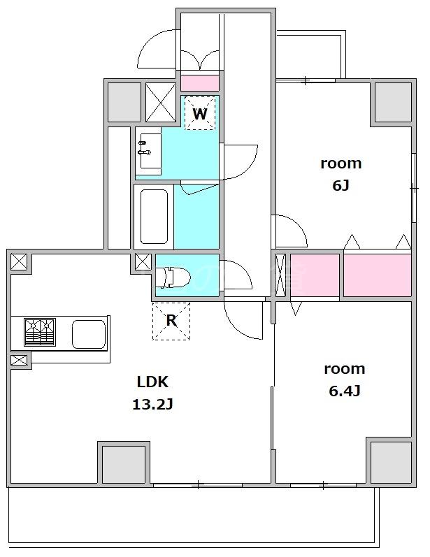 YAMAICHI LIVING(2LDK/5階)の間取り写真