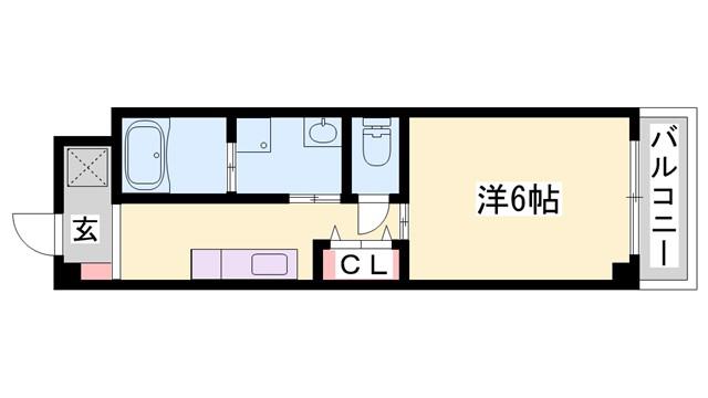 インタービレッジ城北二番館(1K/3階)の間取り写真