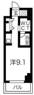 スパシエ東神奈川(ワンルーム/10階)の間取り写真