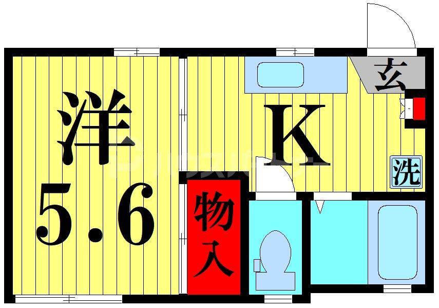 カーサ梅島(1DK/2階)の間取り写真