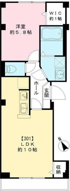 VENT BONHEUR ヴァンボヌール(1LDK/3階)の間取り写真