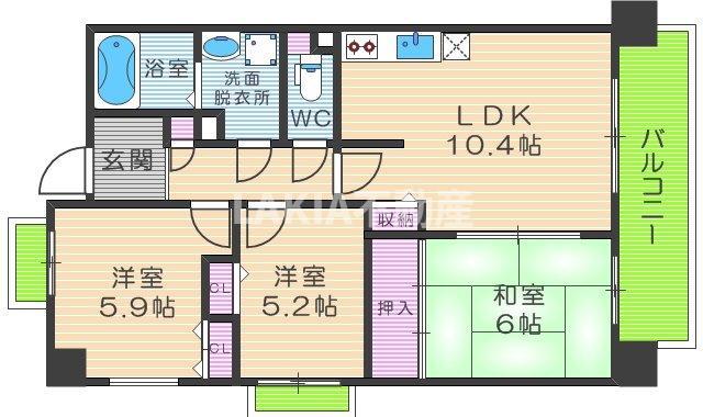 ルミエール(3LDK/3階)の間取り写真