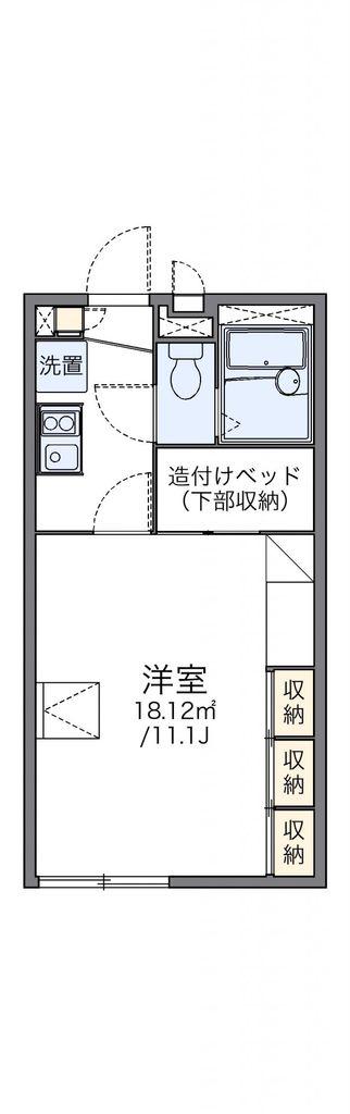 レオパレス広貴B(1K/2階)の間取り写真
