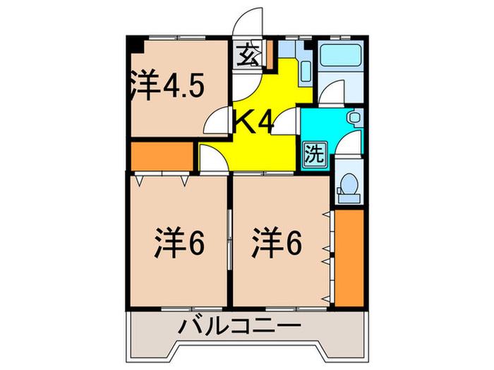 安藤マンション(3K/2階)の間取り写真