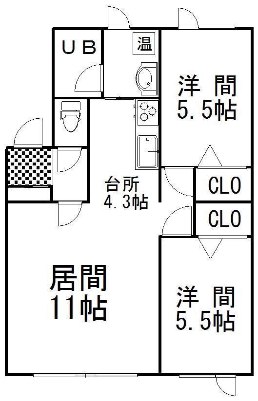 メゾンTR・A(2LDK/1階)の間取り写真