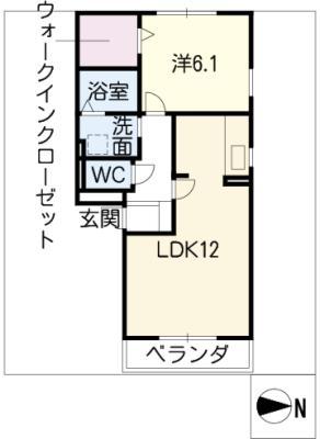 クチュール・メゾン追分(1LDK/3階)の間取り写真