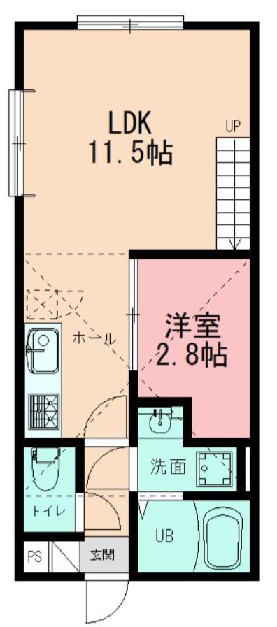 レクシア中山(1LDK/1階)の間取り写真