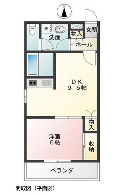 メゾ・ド・アマキ(1DK/2階)の間取り写真
