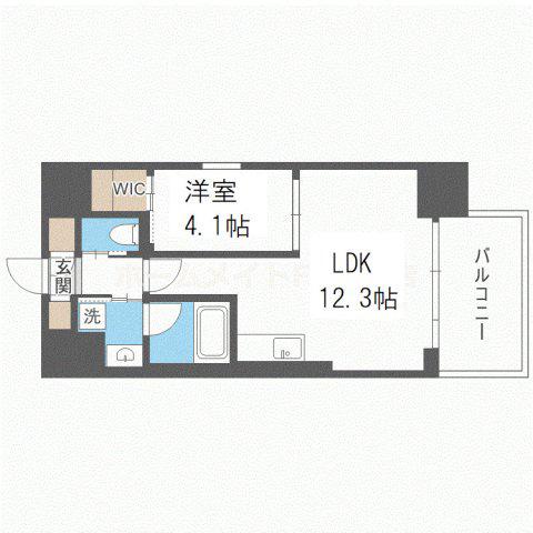 レオングラン本町橋(1LDK/5階)の間取り写真