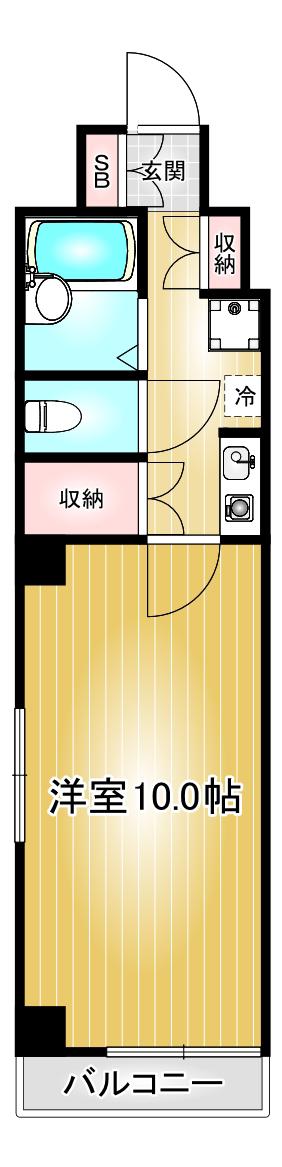 喜八マンション(1K/2階)の間取り写真