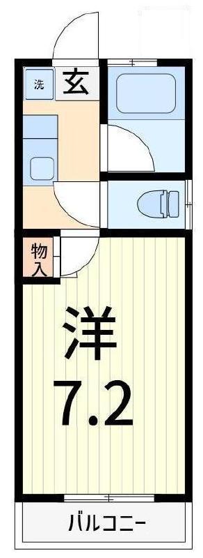 ピグレット(1K/2階)の間取り写真
