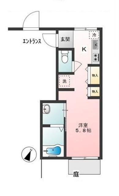 メゾンドエール(ワンルーム/1階)の間取り写真