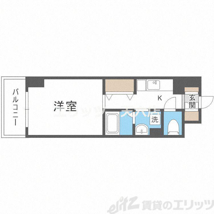 デセンシアISHIFUNE(1K/2階)の間取り写真