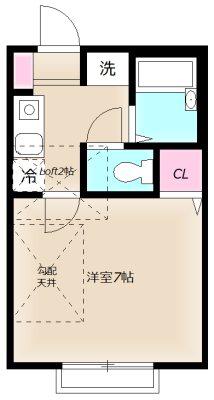メゾンルペール(1K/2階)の間取り写真